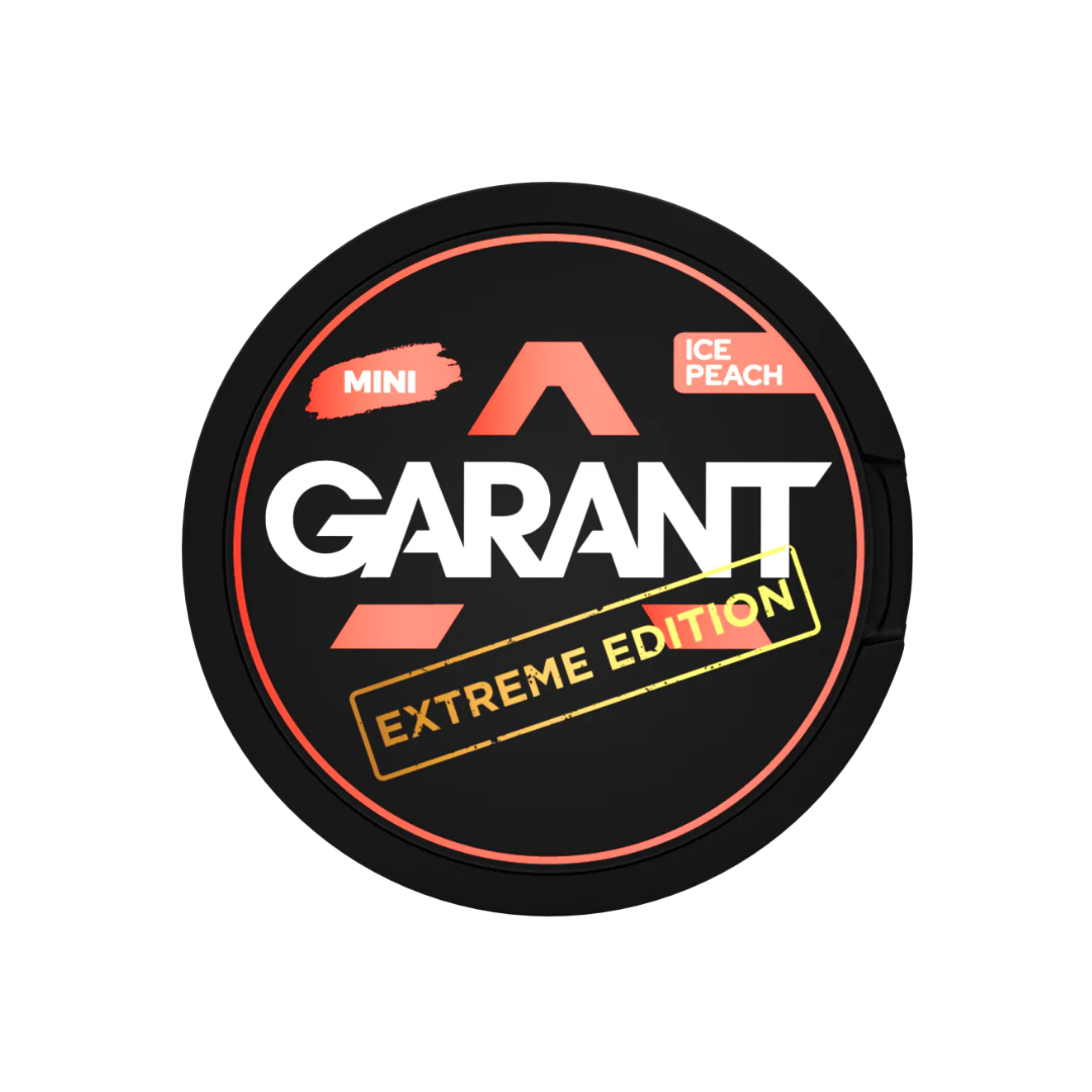 Close-up of the GARANT logo in black, red, yellow, and white, featuring bold text on a transparent background.
