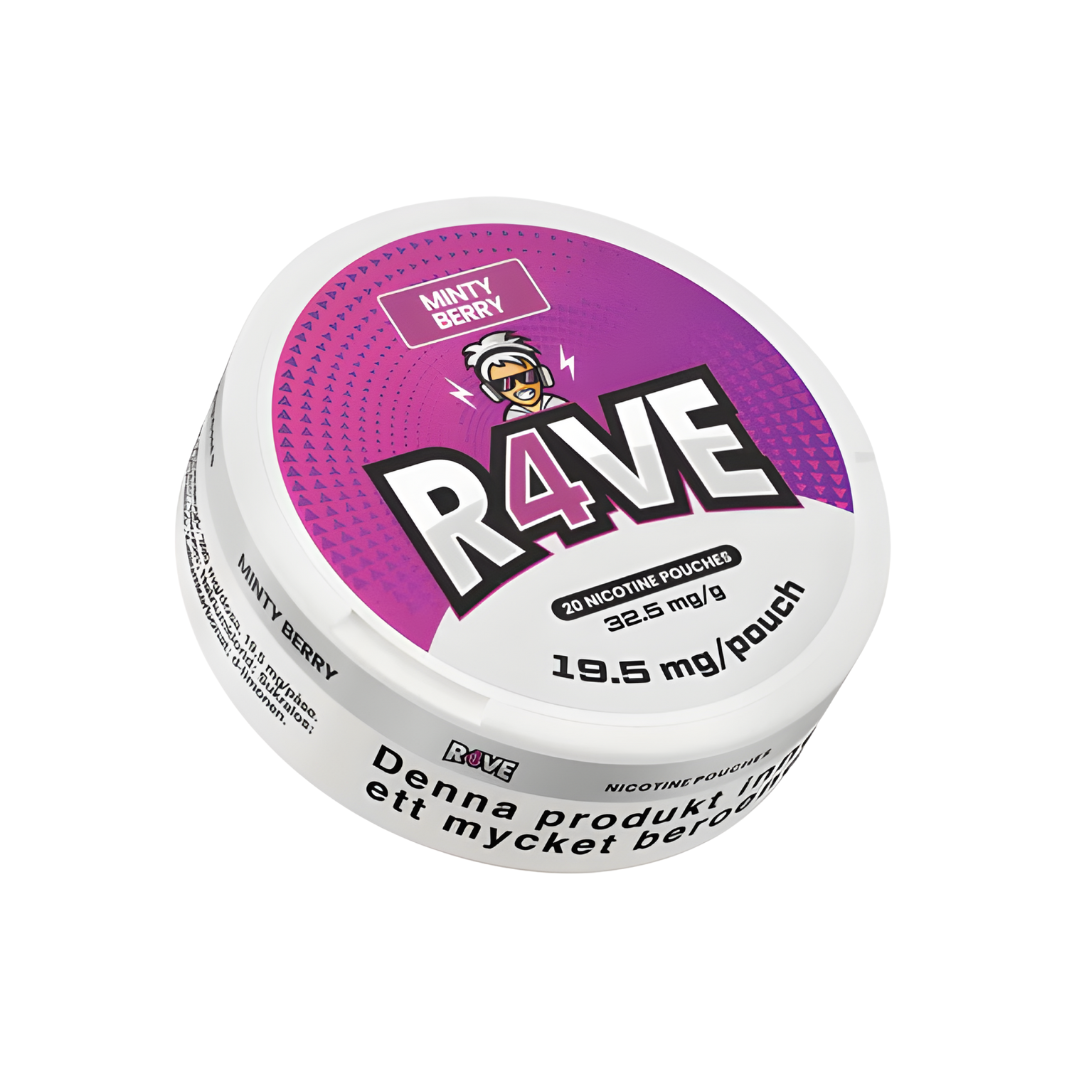 Detail close-up of the purple and white circular container featuring label design and screw top.