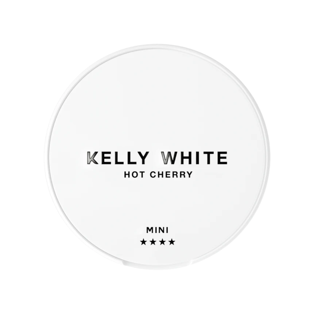 Front view of the simple white lip balm container with brand logo on a transparent background.