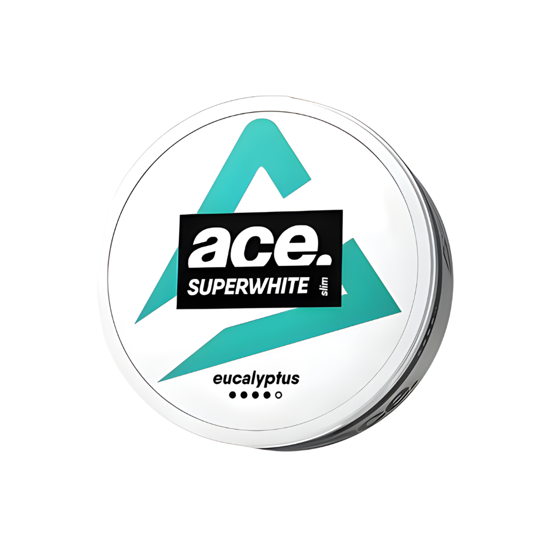Detail close-up of a circular container in white and teal featuring logo design and geometric pattern