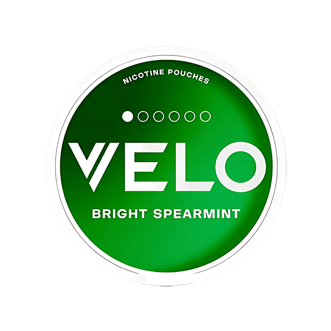 Front view of the green can showcasing the brand logo, featuring a bright flavor and circular shape.