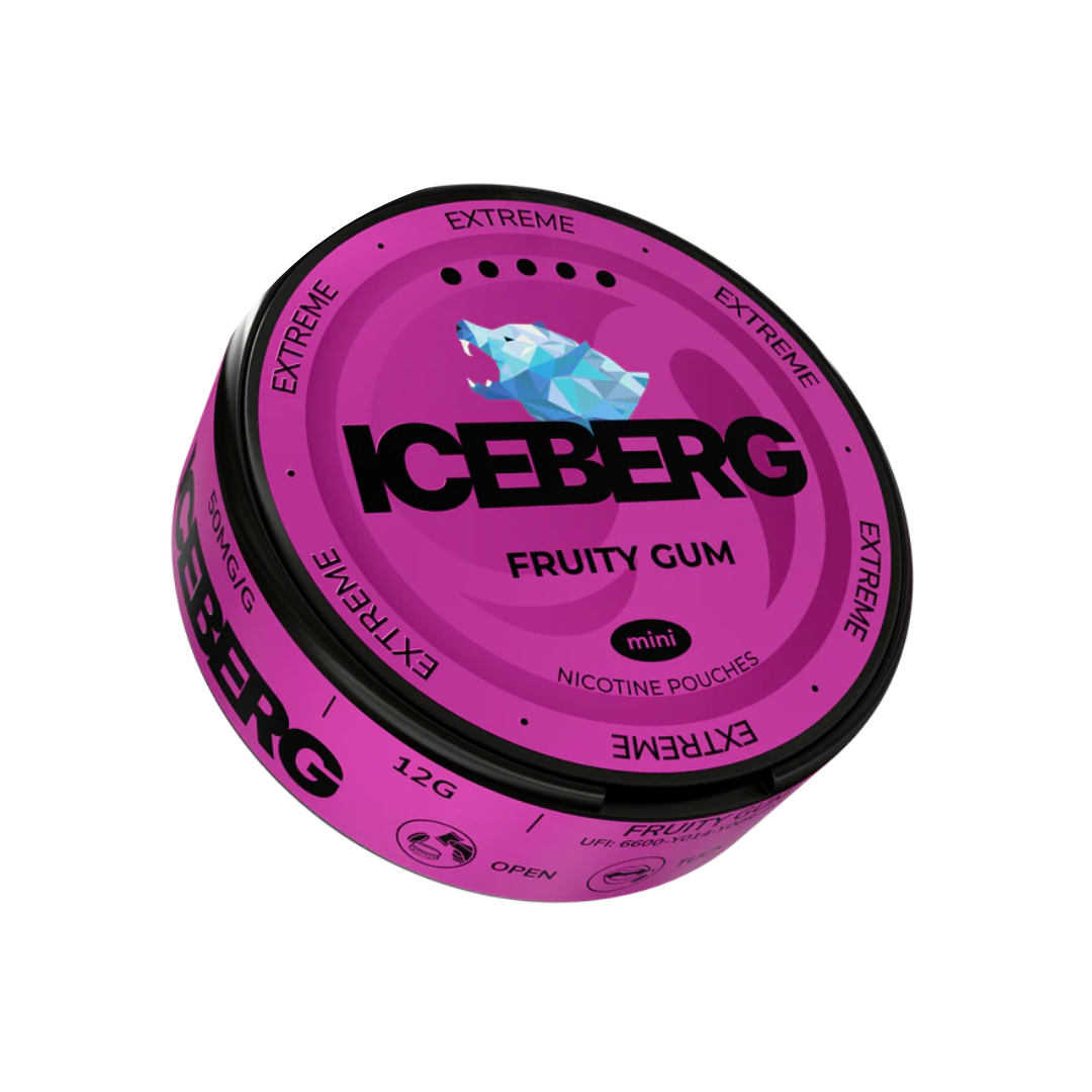 Front view of the pink can featuring a fish graphic and label text on a transparent background